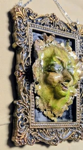 OOAK Creepy Oddity Art Sculpt Enchanted Faerie Fairy Tale Leaf Creature Ornament - Picture 1 of 10