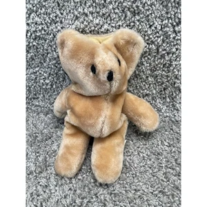Vintage Teddybär Plüsch Baby Flaschenhalter hellbraun Farbe Stofftier - Bild 1 von 11