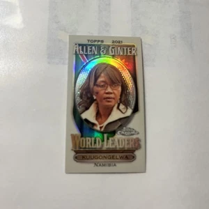2021 Topps Chrome Allen & Ginter World Leaders Mini Saara Kuugongelwa  - Picture 1 of 2