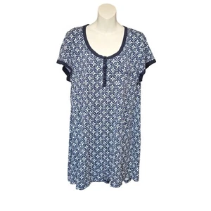 Lucky Brand Womens Xl Nightshirt Sleep Gown Stretch Short Sleeve Floral Casual - Picture 1 of 10