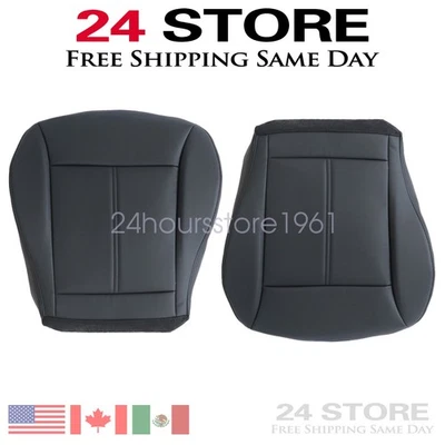 Driver + Passenger Bottom Leather Seat Cover Black 2007-2014 Fits Ford Edge SEL Foto 1 de 4