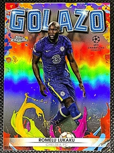 2021-22 Topps Chrome UCL Golazo #G-7 Romelu Lukaku - Chelsea - Picture 1 of 2