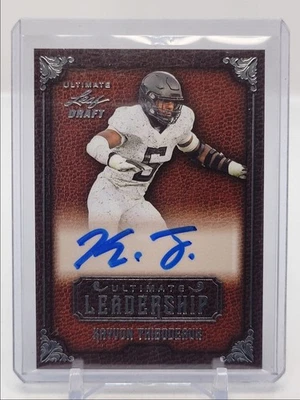 KAYVON THIBODEAUX 2022 LEAF DRAFT ULTIMATE LEADERSHIP AUTO Q5857 - Image 1 of 2