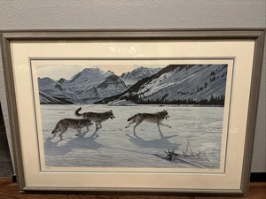 Ron Parker Signed Wolf Pack Lithograph 1987 #939/950 Framed Limited Edition - Picture 1 of 11