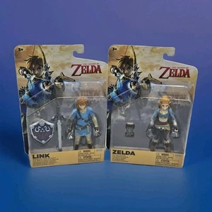 Legend of Zelda BOTW Action Figure Set – Link & Zelda – Jakks Pacific – New - Picture 1 of 11