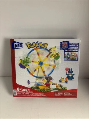 Mega Pokémon Ferris Wheel Fun Set with 393 Pieces, 4 Poseable Characters for Kid - Image 1 of 4