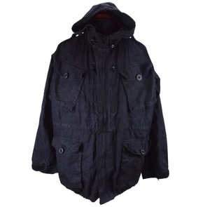 British Military Field Jacket Smock 170/104 L Black Rip Stop Cotton - Picture 1 of 12