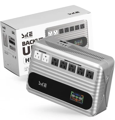 Protector contra sobretensiones de respaldo de batería SKE UPS 850VA/480W computadora Orion HL850 nuevo sello Foto 1 de 4