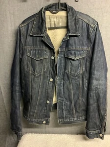 GAP Men's 1969 Sherpa Lined Denim/Jean Jacket - Dark Blue - RN 54023 - Size S - Picture 1 of 8