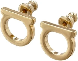 Salvatore Ferragamo Gancini Stud Earrings 12mm - Picture 1 of 4