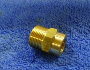 PRESSURE WASHER KARCHER SCREW HOSE CONNECTOR FITTING ADAPTER 22MM MALE x 1/4 FEM - Picture 1 of 11
