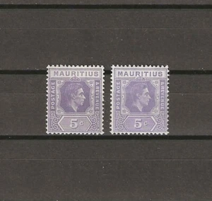 MAURITIUS 1938/49 SG 255/255b MNH - Picture 1 of 2