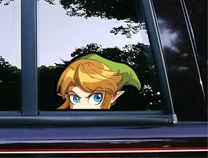 Link Peeker Window Vinyl Car Decals Legend Zelda Nintendo Switch Game Stickers - Bild 1 von 4