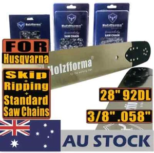 Holzfforma Pro 28in Bar & Chain Combo: 3/8 .058 92DL for Husqvarna Chainsaws - Picture 1 of 2
