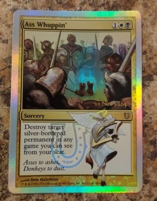 MTG ✨ASS WHUPPIN’ FOIL - Pre-Release Promo ✨Unhinged NM/MINT RARE 2004 MTG - Image 1 of 3