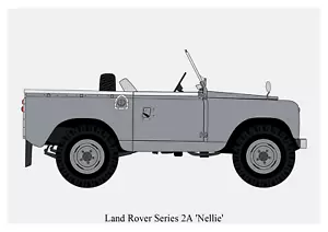 POSTER - LAND ROVER SERIES 2A Grey - (A4 A3 A2 sizes) Art Print Car RENDER - Picture 1 of 1