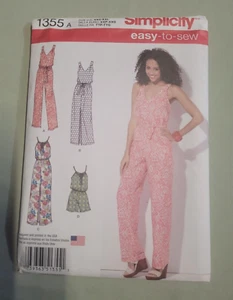Simplicity 1355 NEW Halter Jumpsuit Wrap Top Romper Pattern Size Xxs-xxl EASY - Picture 1 of 4