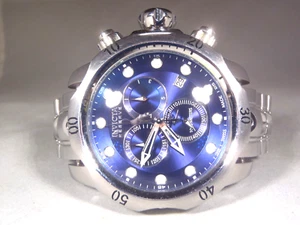 Invicta Venom Men's 53.7 mm Blue Dial Slim Silver 22 mm Bracelet Watch 6111 - Picture 1 of 15