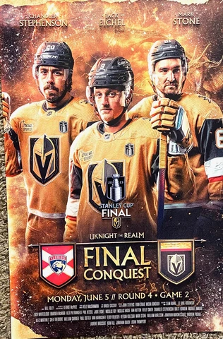 2023 VEGAS GOLDEN KNIGHTS STANLEY CUP FINALS POSTER R4 GAME 2  **NEW** Cover
