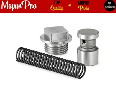 DODGE WC TRUCK FARGO OIL PRESSURE RELIEF VALVE PLUNGER SPRING AND CAP - Image 1 of 4