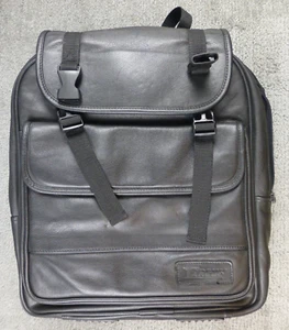 Targus schwarz Leder Laptop Rucksack mit Taschen Riemen Teiler gepolstert 15-16" EUC - Bild 1 von 5