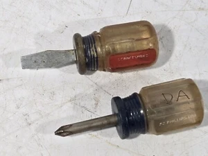 Vintage Craftsman 4151 AE WF Flat Head Stubby 1/4" Screwdriver & 4118 Phillips 2 - Picture 1 of 4