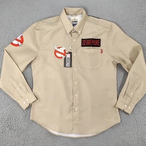 RSVLTS Ghostbusters Shirt Mens Medium Beige ZEDDEMORE The Roosevelts Graphic NEW - Picture 1 of 22