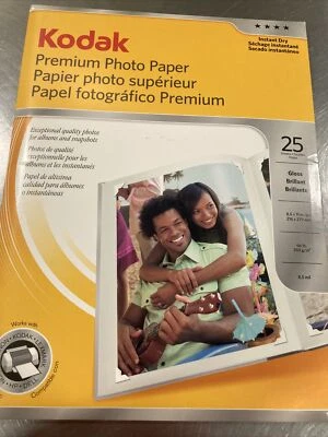 Kodak Premium Photo Paper 25 Sheets Gloss 8.5" x 11"-Instant Dry - Image 1 of 2