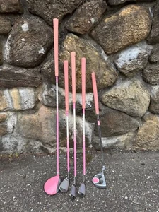 RH LYNX GOLF CLUB SET Driver + 5 Iron + 7 Iron + 9 Iron + Putter + BAG NOT SHOWN - Picture 1 of 3