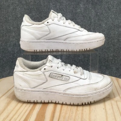 Reebok Shoes Womens 7.5 Classic Platform Walking Sneakers Flats 126096645 White - Image 1 of 4