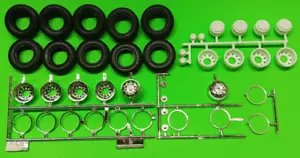 AMT Kenworth W-925 Tractor 1/25 Chrome Rim Wheel Plain Tires Custom Hi Miler - Picture 1 of 8