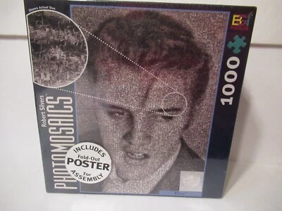 Robert Silvers Photomosaics 1000 peças quebra-cabeça Elvis Presley com pôster caixa lacrada - Imagem 1 de 3