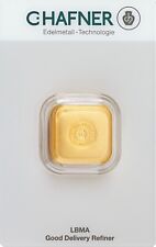 Goldbarren 50 Gramm Gold 999.9 „C.Hafner“ gegossen, LBMA Zertifiziert