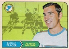 Custom made OPC like 1968-69 St. Louis Blues Barclay Plager Hockey card white