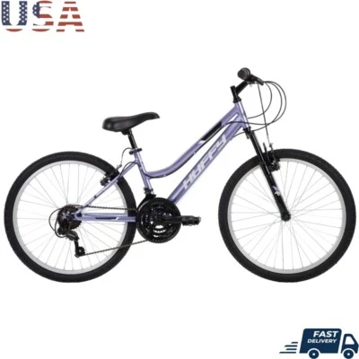 Bicicleta de montaña de 24 pulgadas con suspensión delantera 18 velocidades adolescentes niñas aventura nueva Foto 1 de 4