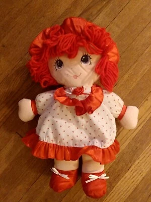 Винтажная плюшевая кукла Dandee Red Head 1990-е - начало 2000-х с платьем в виде сердца - Изображение 1 из 4