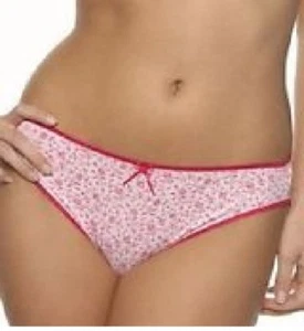 3 PAAR X-SMALL~FREYA ANTOINETTE 8-10 SLIPS-FONDANT-ROT-ROSA-GEBLÜMT - Bild 1 von 1