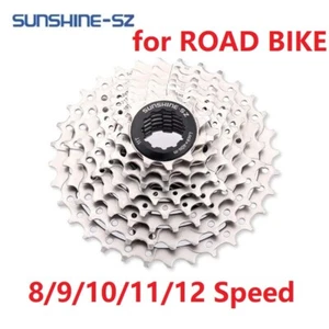 Bicicleta de Carretera 8/9/10/11/12Velocidades 11-36T Cassette Cog Piñones Volante Ajuste Shimano - Imagen 1 de 34