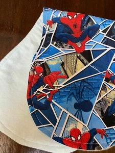 Handmade Burp Cloth Spiderman set of 2 - Picture 1 of 1