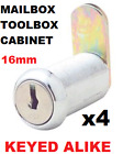 4X 16Mm Letterbox Lock Cam Lock Draw Lock Mail Box Lock Tool Box Lock Cabinet