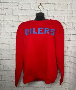 NFL Vintage Marks Mens Medium M Houston Oilers Sweatshirt Red - Picture 1 of 5