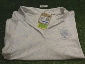 Puma Womens Mattr Gust O'Wind Golf Shirt C.C. Logo White/Blue Extra Large New - Picture 1 of 2
