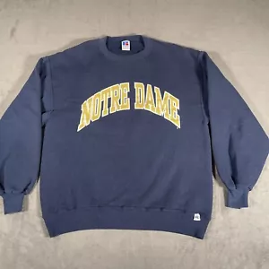 Vintage 90s Russell Athletics Notre Dame Crewneck Sweatshirt Made In USA Sz L - Bild 1 von 7