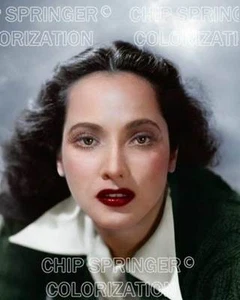 MERLE OBERON HAUNTING EYES 8X10 BEAUTIFUL COLOR PHOTO BY CHIP SPRINGER - Picture 1 of 1