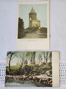 LOT 2 OHIO early Postcards State University Grounds GARFIELD Monument posted/not - Picture 1 of 4