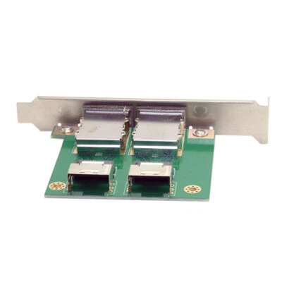 Dual Ports Mini SAS SFF-8088 To SAS 36Pin SFF-8087 PCBA Female Adapter PCIE Card - Image 1 of 4