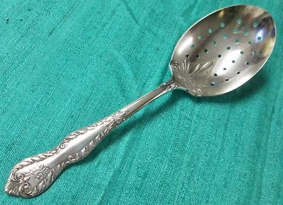 Sujetador DELSARTE 1893 Cuchara de Guisante Perforada Escasa Plateada Patio Grabado en Mango Foto 1 de 4