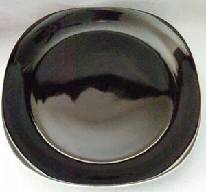 SET OF 2 TARGET HOME BLACK SQUARE SALAD PLATES 8" - Picture 1 of 2