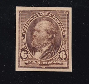 US 224TC6g 6c Garfield Trial Color Proof on Stamp Paper SCV $120 - Picture 1 of 2