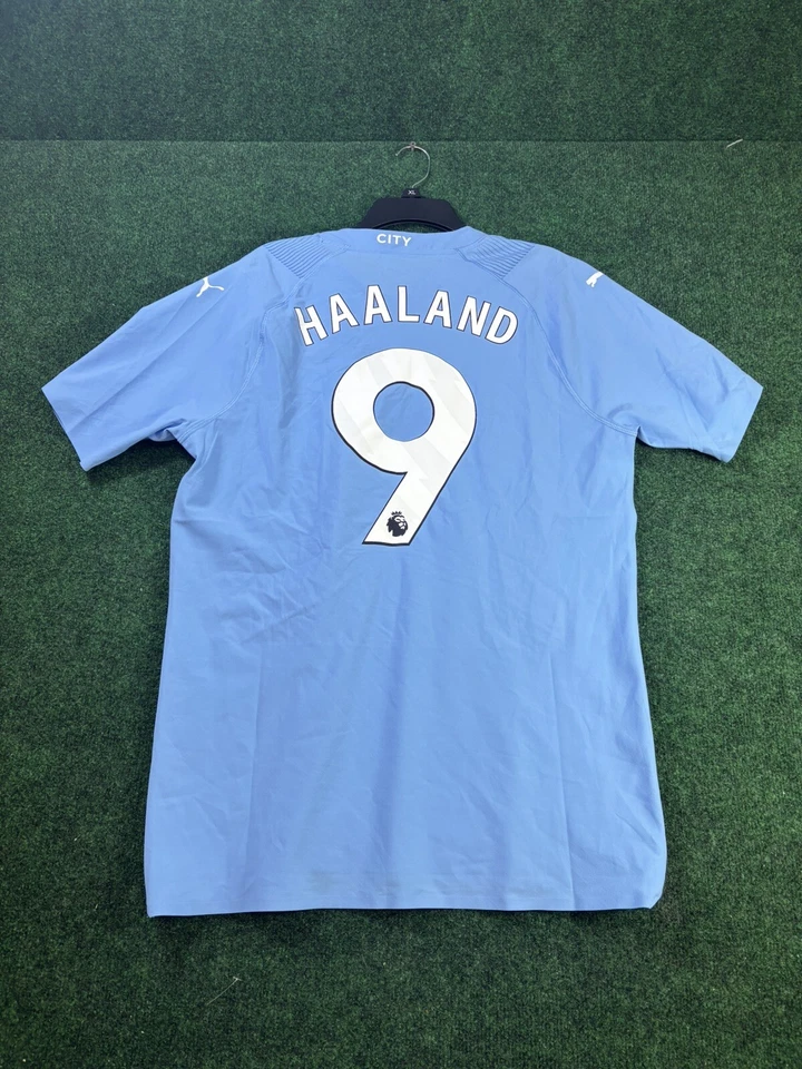 Puma Mcfc Home V Neck Short Sleeve Soccer Jersey Mens Size XL 77043701